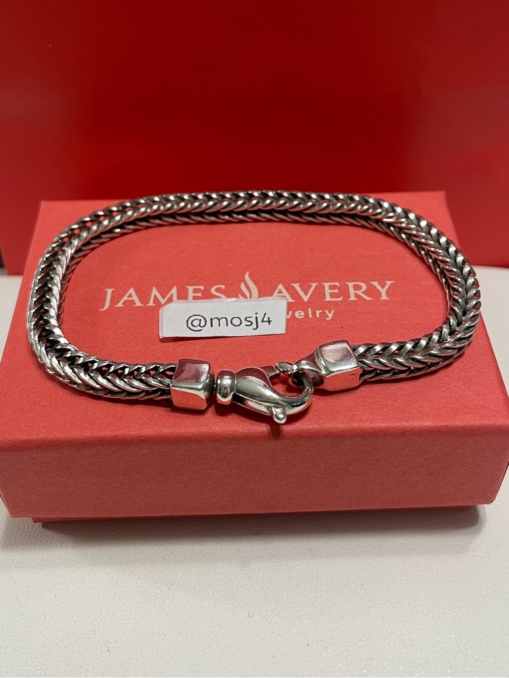 James Avery Square Foxtail Link Bracelet